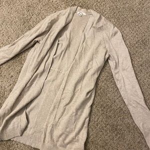 Lightweight tan tie back cardigan